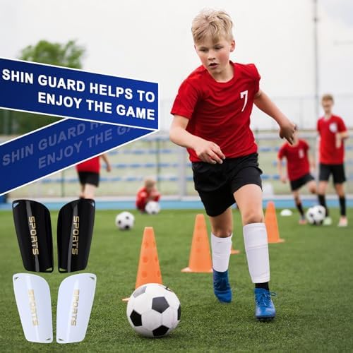 Kids Soccer Shin Guards 2 Pairs Slip-in Youth Shin Pads for Boys Girls, Lightweight PP+EVA Soccer Protective Gear Fits with Shin Guard Sleeves(not Included), Toddler to Teen Sizes Multiple Colors - Image 6