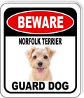BEWARE NORFOLK TERRIER GUARD DOG Aluminum Composite Outdoor Sign 20" x24" Metal Security Notice for Yard, Fence, Porch, Property, and Business – No Trespassing, Warning, Attack Dogs, Protection by WorkHouseSigns