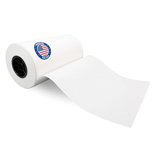 White Kraft Paper Roll 12" x 8640" by IDLPackaging