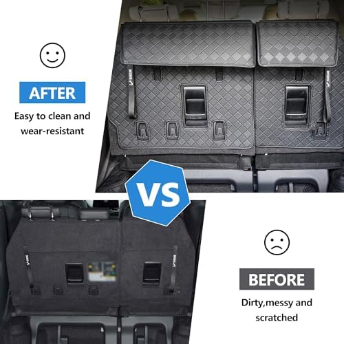 Cargo Mat & Backrest Mat for 2021-2025 Toyota Sienna (Without Spare Tire) - All Weather Leather Full Wrap-Around Trunk Mat Waterproof Cargo Liner - Car Mat for 2021-2024 2025 Sienna Accessories - Image 3