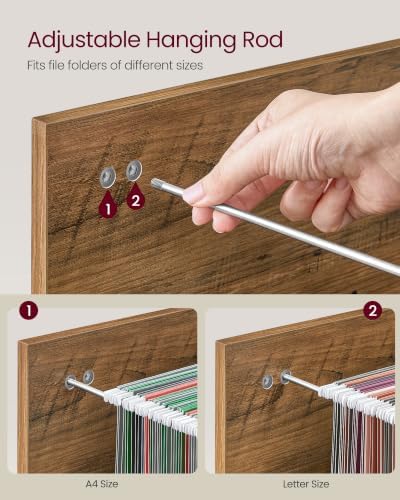 VASAGLE 2-Drawer File Cabinet, Small Rolling, Locking, Printer Stand - Image 5