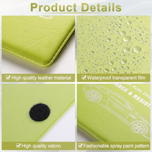 UYYE Car Registration and Insurance Card Holder, Vehicle Glove Box Car Organizer, Interior Car Accessories for Documents, Cards, License - 2 Pack - Image 3