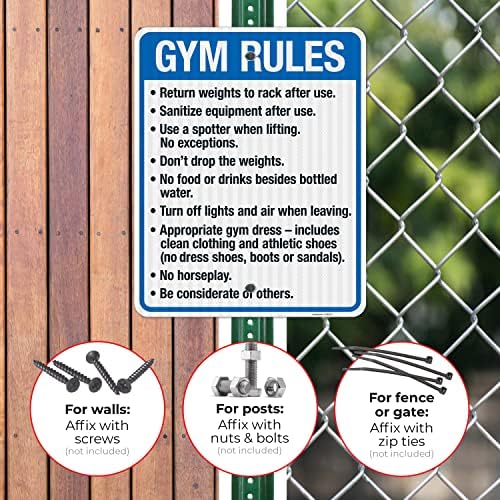 Gym Rules Return Weights to Rack After Use Sanitize Equipment After Use - Image 4