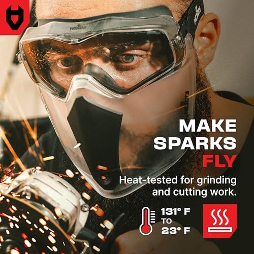 NoCry Safety Face Shield Mask for Work with Premium Anti Fog and Anti Scratch Technology — Durable ANSI Z87+ Certified Grinding Face Shield with Extreme Impact Resistance - Image 7