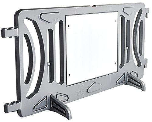 Billboard Barricade 42x96 Plastic Pedestrian Barricade- Silver by OTWSafety
