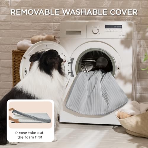 Bedsure ComfyFleece XL Dog Bed for Crate with Washable Cover, 41x27 - Image 5