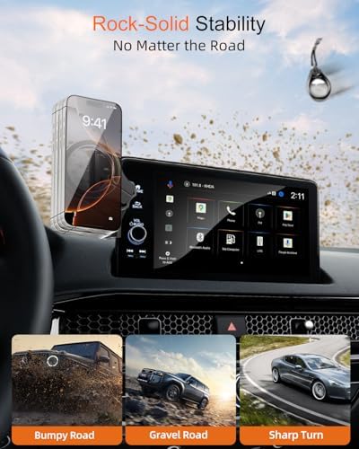 pop-tech Magnetic Phone Holder for Honda Civic 11th Gen 2022 2023 2024 2025 2026, 360° Car Screen Phone Mount Made for Civic Hatchback Sedan Touchscreen, Compatible with Magsafe iPhone Accessories - Image 6