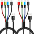 Multi Charging Cable 4ft 2Pack 4 in 1 Charger Cord,Doub Tyep-C Rapid Cable by XnewCable