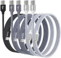 JIUWFOX Car Carplay Cable for iPhone 17 16 Pro Max, (5Pcak, 3ft) Braided USB A to USB C for CarPlay USBC Cord, for Galaxy S25 S24, iPad Pro/Air/mini Car Charger Cord by JIUWFOX