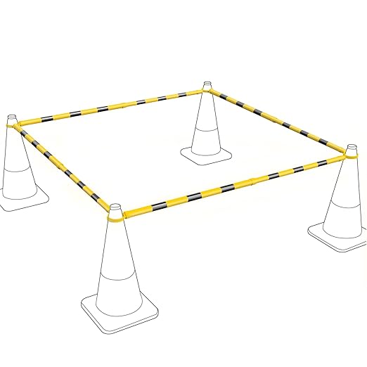 RoadHero 4 Pack 4 FT to 6.9 FT Retractable Cone Bar, Expandable Traffic Cone by RoadHeroUS