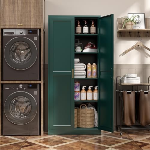 Steeloong 71"Metal Pantry Storage Cabinet with Doors & 4 Adjustable Shelves - Image 6