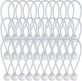 AOPRIE 30 Pcs Bungee Cords with Balls 4 inch White Ball Bungees Heavy Duty Tarp Bungee Cords Trap Weather Resistant Tie Down Strap for Camping, Tents, Cargo, Holding Wire and Hoses by AOPRIE