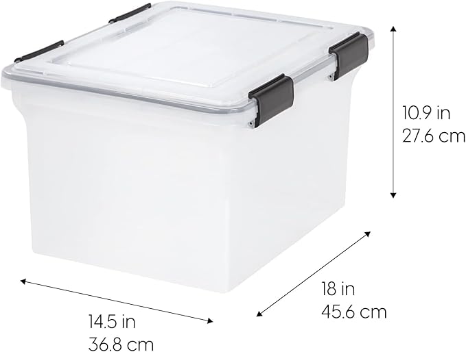IRIS USA File Box WeatherPro File Organizer Plastic File Box - Image 2