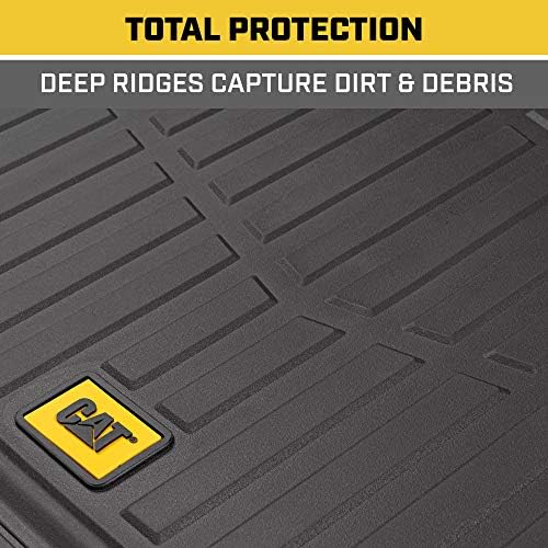 Cat® ToughRide Heavy Duty Automotive Rubber Cargo Liner Trunk Floor Mat, Odorless All Weather Protection, Trimmable to Fit Most Vehicles Car Truck Van SUV, Black, 53" x 36.25"in - Image 6