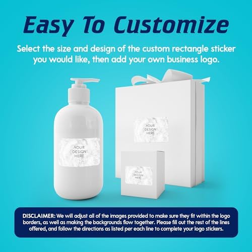 100 Custom Vinyl Stickers - Upload Your own Image, Text, Design, Logo - Personalized Logo Labels for Handmade, Packaging, Bottle, Jars, Candle, Brand Stickers (Silver Marble, 6x4) - Image 6