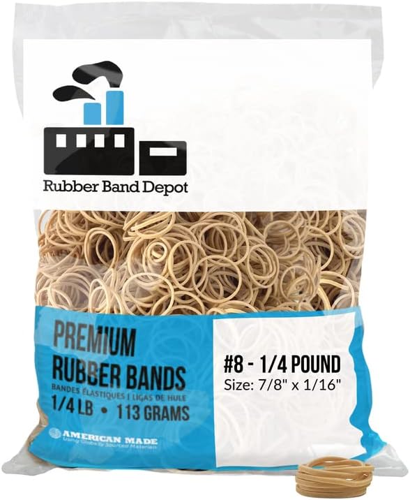 Rubber Band Depot, Size #8, Small Rubber Bands, Everyday Rubber Bands by The+Office-Pros