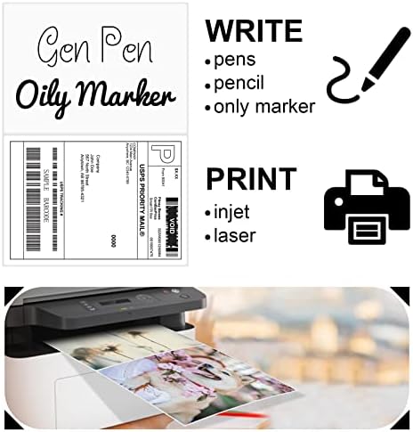 8.5" x 5.5" Half Page Self Adhesive Shipping Label, Compatible Laser & Inkjet Printers, White, 2 Labels Per Sheet(250 Sheet Total 500 Labels) - Image 3