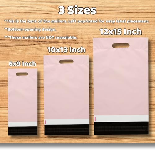 Donyson Pink Poly Mailers with Handle, 12x15, 50 Pack, Thank You Bags - Image 5