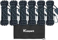 Camping Ropes Guy Line - Tarp Tie Down Ropes with Ratchet System, Pulley & Reinforced Metal Gear - Adjustable Heavy Duty Guy Lines for Canopy Tent, Quick Setup Outdoor Strap-4Pack - 6Pack by Keepark