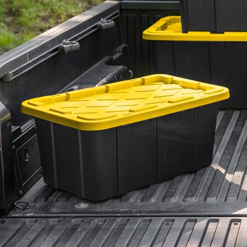 Sterilite Industrial Storage Tote with Lids for Garage, 17 Gallon, 12-Pack - Image 5
