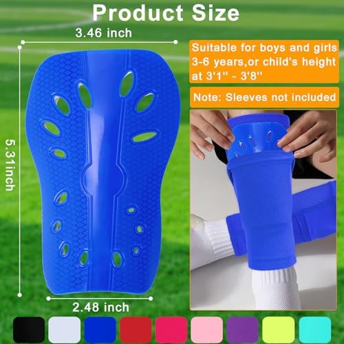 2 Pairs Shin Guards Soccer for Kids,Shin Pads Extra Lightweight Breathable Slide in Shin Guard for Football Training Match Outdoor Activities Protective Slip-in Shin Guards for Boys Girls - Image 2
