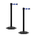 CCW Series WBB-200 Set of 2 Outdoor Safety Rubber Base Stanchion Retractable by Crowd+Control+Warehouse