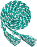 GraduationMall Graduation Honor Cord 68" TurquoiseWhite by GraduationMall%C2%AE