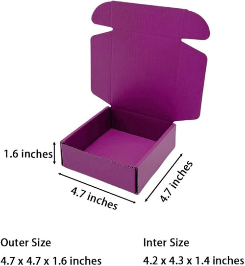 15 Pcs 4.7 x 4.7 x 1.6 Inches Mini Size Corrugated Cardboard Gift Boxes - Image 2