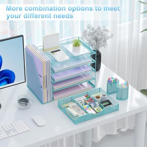 gianotter 5-Tier Desk Organizer with Drawers and File Holders - Image 4