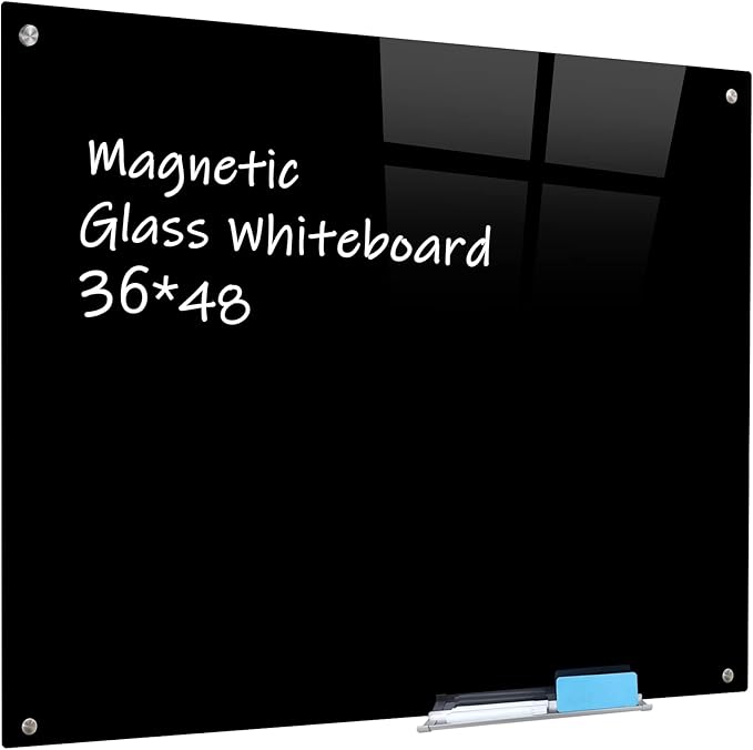 Magnetic Black Glass Board by NEOBAN