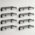 8 Pack 12" x 24" Black Epoxy Wire Wall Mount Shelf, NSF Heavy Duty Metal Wall Mounted Storage Rack, 360 lb Capacity, Commercial Kitchen, Restaurant Shelving by Zedfire
