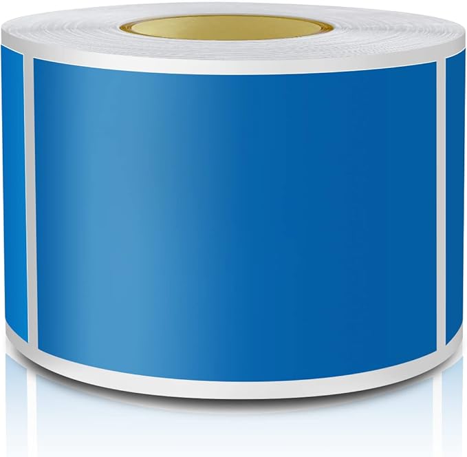 Blue Rectangle Sticker Labels 3×2 Inch Vinyl Stickers Color Coding Name Tags - Image 2