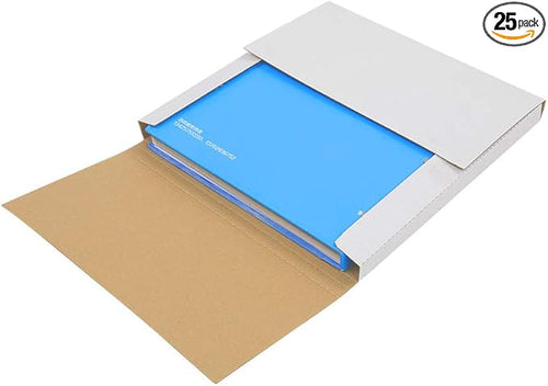 25 Packs White Vinyl Record LP Shipping Mailer Boxes, 12.5in*12.5in*1in Record by Kshioe