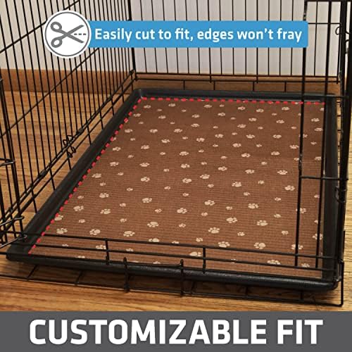 Drymate Dog Crate Mat Liner, Absorbs Urine, Waterproof, Non-Slip, Washable Puppy Pee Pad for Kennel Training - Use Under Pet Cage to Protect Floors, Thin Cut to Fit Design (USA Made) (Brown)(27"x42") - Image 4