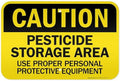 Caution Pesticide Storage Area Use Proper Personal Protective Equipment Sign, 12x18 Inches, 3M EGP Reflective .063 Aluminum, Fade Resistant, Made in USA by My Sign Center by MySignCenter