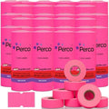 Perco 1 Line Fluorescent Pink Labels - 240,000 Blank Pricing Labels for Perco Lite, X, Plus and Pro 1 Line Price and Date Guns - 240 Rolls, Case of 30 Sleeves - Made in USA by Perco
