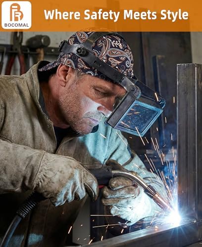 BOCOMAL FR Welding Cap Paisley Printed CAT2 Midweight 6 Pannel Welder Caps - Image 2