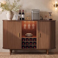 VASAGLE Storage Cabinet, Sideboard with LED Lights and Power Strip by VASAGLEbySONGMICSHOME