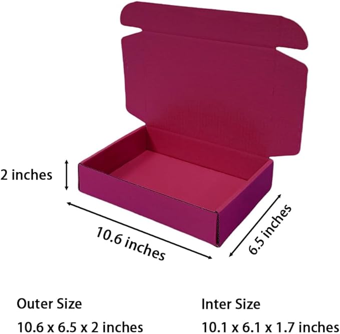 50 Pcs 10.6 x 6.5 x 2 inches Shipping Boxes - Image 2