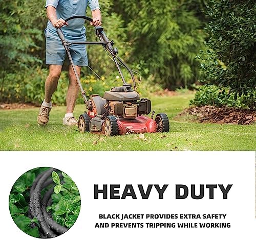 YOJOE Indoor Outdoor Extension Cord, 3 Prong 13A Weatherproof Power Cord, 16 Gauge Heavy Duty 30 ft Black Extension Cord for Garage, Garden and Home, 16/3 SJTW UL Certified - Image 6