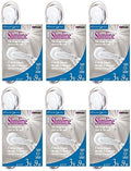 Woods Slimline Extension Cord - 16/3 Indoor Flat Plug with Right Angled Design - 3 Polarized Outlets - PVC Jacket - Space Saving - Neutral White - 16 Gauge - 3 Feet, (Pack of 6) by Woods
