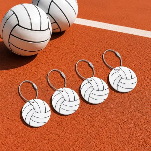 19 Pcs Volleyball Luggage Tags, Volleyball Party Favors Suitcase Labels with Pen, Metal Ring Name ID Card and DIY Pocket for Sports Team Travel Baggage Identifiers for Men Women - Image 4
