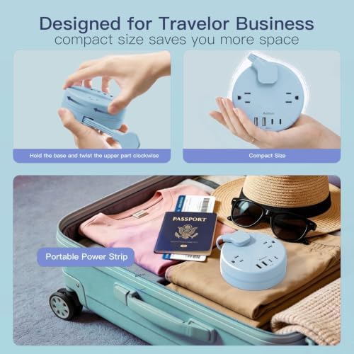 Travel Power Strip - Cruise Ship Essentials with 5ft Retractable Cord - Image 4