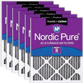 Nordic Pure 18x20x1 Pleated MERV 8 Plus Carbon Air Filters 6 Pack by NordicPure