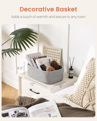 KALLAX Small Woven Storage Basket for Organizing, 12 x 8 x 4.5 inch, 3 Pack - Image 2