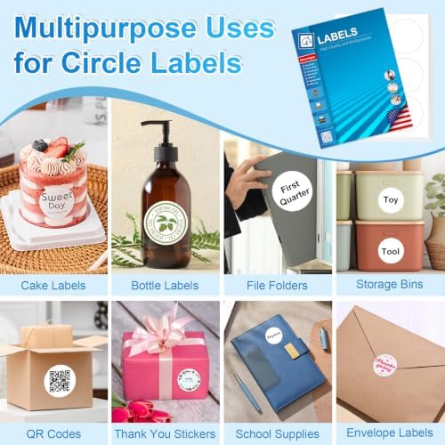 3" Round Labels, Printable for Laser & Inkjet, 180 Labels - Image 4