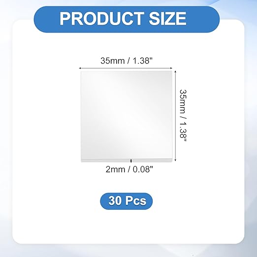 uxcell 100Pcs Double Sided Adhesive Pads, 1.38" x 1.38" Clear Removable Heavy - Image 2