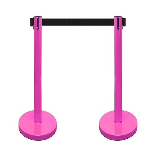 VIP Crowd Control Retractable Belt Stanchion Queue Safety Barrier Set by CrowdControlCenter