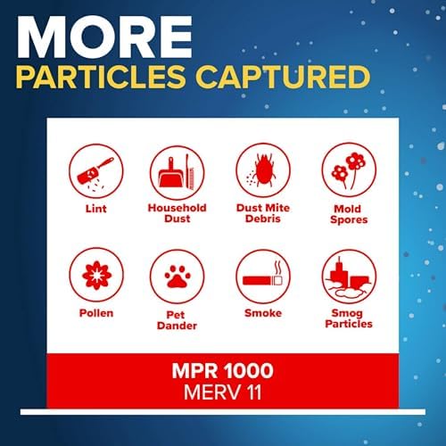 Filtrete 20x23x1 AC Furnace Air Filter, MERV 11, MPR 1000, Micro Allergen Defense, 3-Month Pleated 1-Inch Electrostatic Air Cleaning Filter, 2 Pack - Image 4