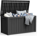 Mars Villa 180 Gallon Outdoor Storage Box, Deck Box Waterproof, Black by MarsVilla